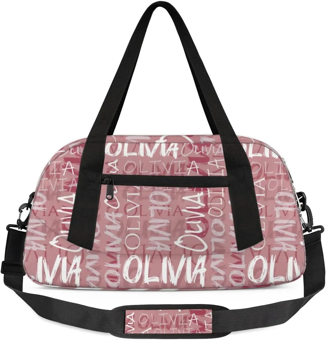 Dance Bag Custom Sport Bag Travel Duffel Bag Personalized Duffel Overnight Bag Cheer Bag Cheerleader Bag for Girls Boys Customized Gym Bag Kids Gifts - Coral Pink