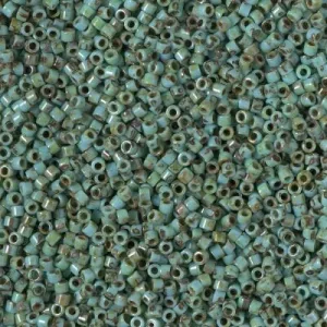 DB 2264, Picasso Seafoam Green Matte - Miyuki Delica Beads - Size 11 - 5 grams - Japanese Cylinder Seed Beads - Retail & Wholesale