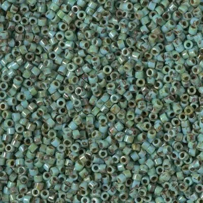 DB 2264, Picasso Seafoam Green Matte - Miyuki Delica Beads - Size 11 - 5 grams - Japanese Cylinder Seed Beads - Retail & Wholesale