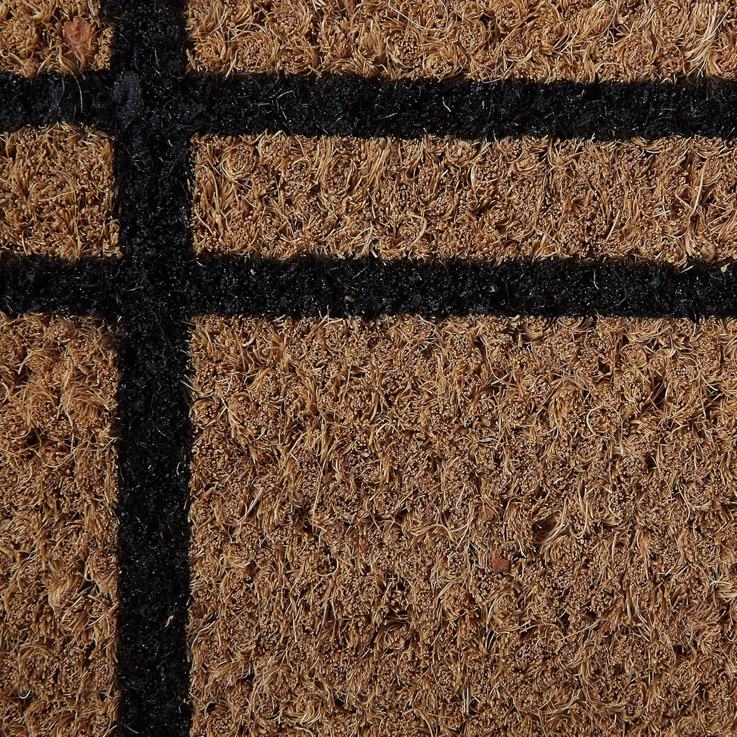 DII Natural Coir Geometric Modern Outdoor Door Mat, Front Porch Décor, 17x29, Farmhouse Plaid
