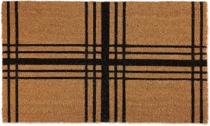 DII Natural Coir Geometric Modern Outdoor Door Mat, Front Porch Décor, 17x29, Farmhouse Plaid