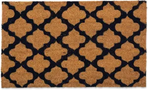 DII Natural Coir Geometric Modern Outdoor Door Mat, Front Porch Décor, 17x29, Moroccan Blue