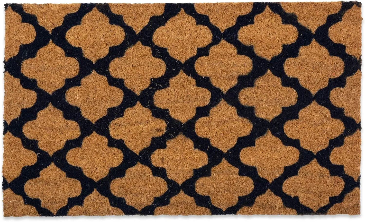 DII Natural Coir Geometric Modern Outdoor Door Mat, Front Porch Décor, 17x29, Moroccan Blue