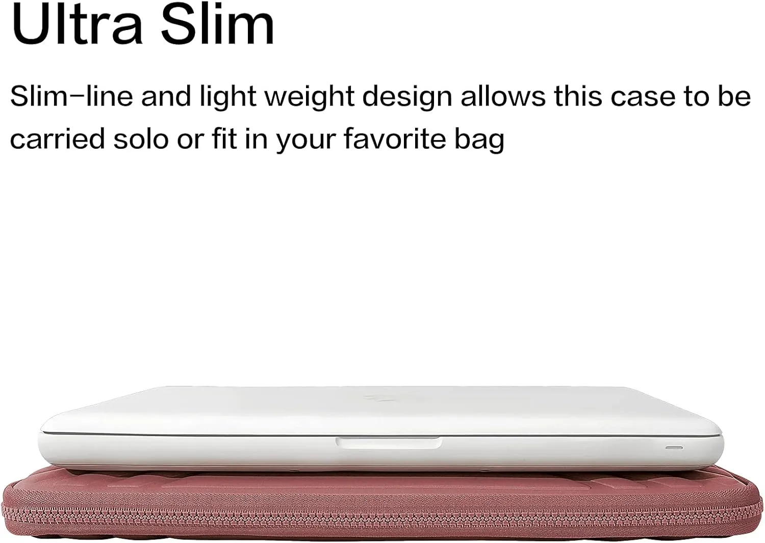 DOMISO 13.3 Inch Shockproof Waterproof Laptop Sleeve with Strap Lightweight Soft EVA Tablet Case for 13-13.3 Inch Laptops/MacBook Pro Retina/Dell Inspiron 13 XPS 13 / HP, Pink