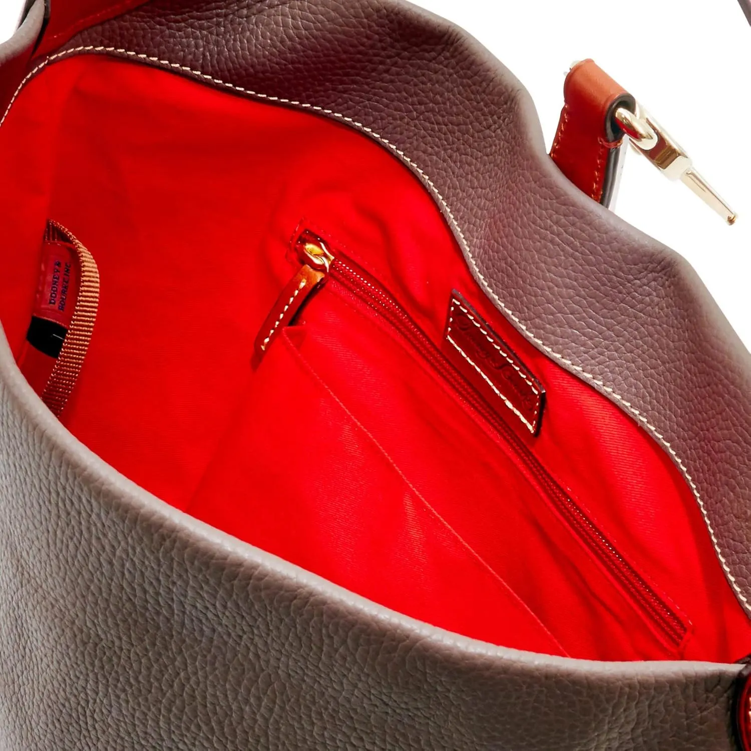 Dooney & Bourke Handbag & Wallet Set, Pebble Grain Leather Logo Lock Shoulder Bag and Coin Purse for Women