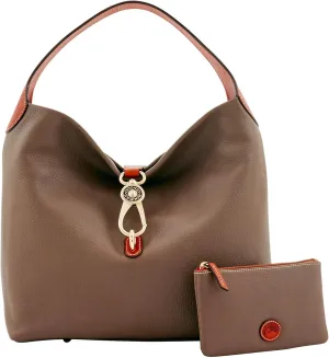 Dooney & Bourke Handbag & Wallet Set, Pebble Grain Leather Logo Lock Shoulder Bag and Coin Purse for Women