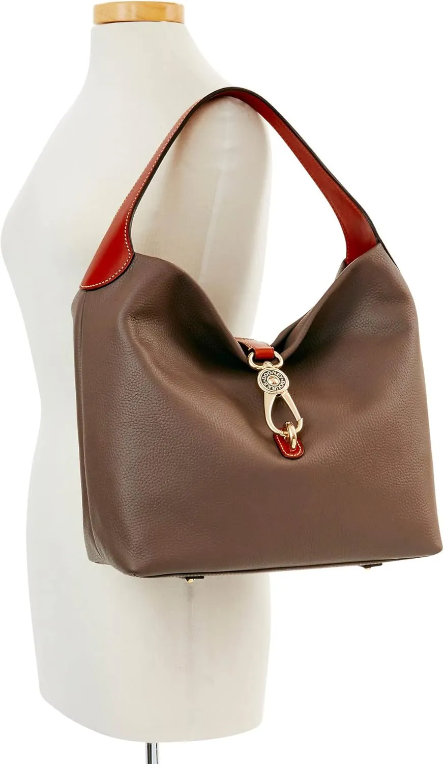Dooney & Bourke Handbag & Wallet Set, Pebble Grain Leather Logo Lock Shoulder Bag and Coin Purse for Women