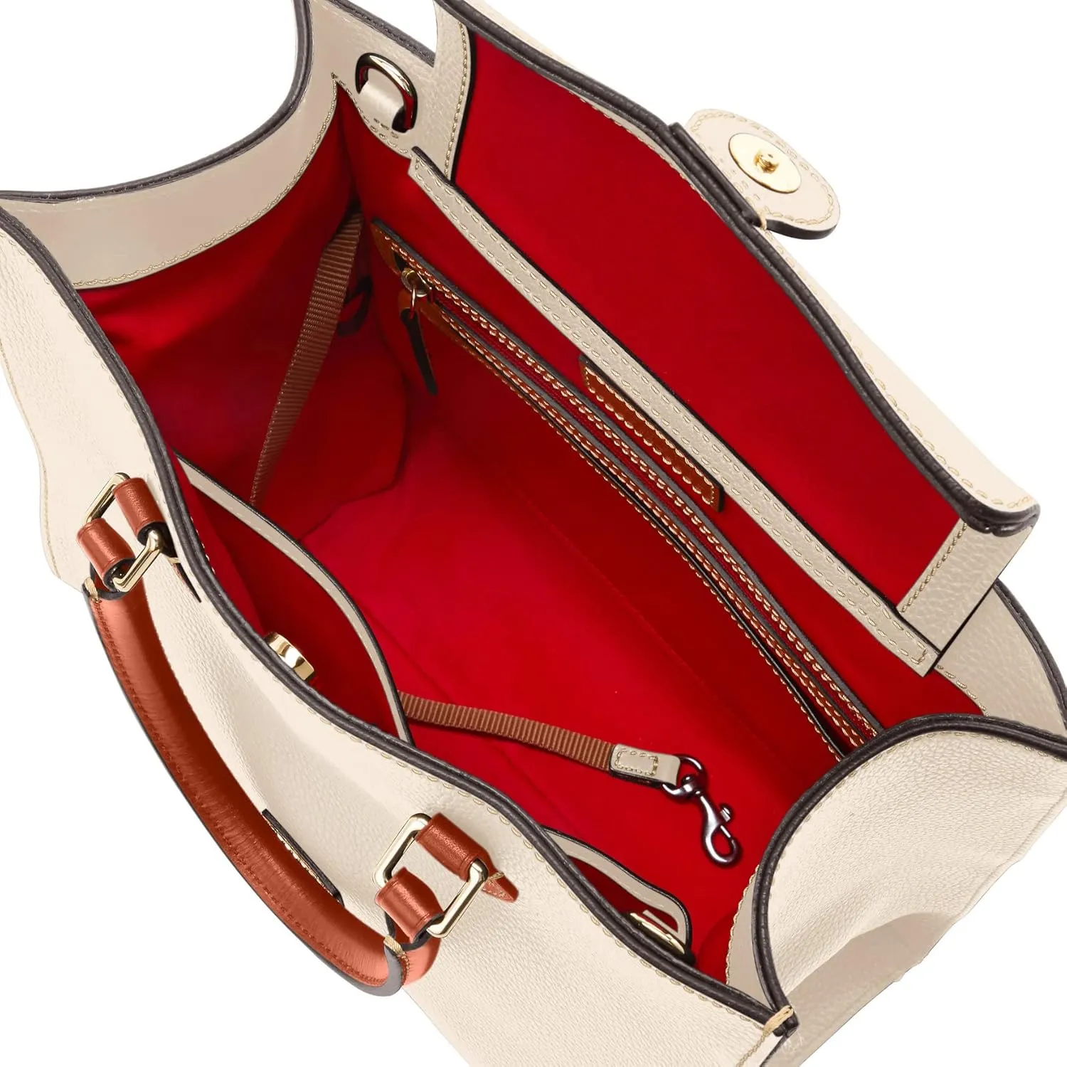 Dooney & Bourke Women's Janine Satchel in Pebble Grain Leather, Large Handbag with Adjustable & Detachable Shoulder Strap
