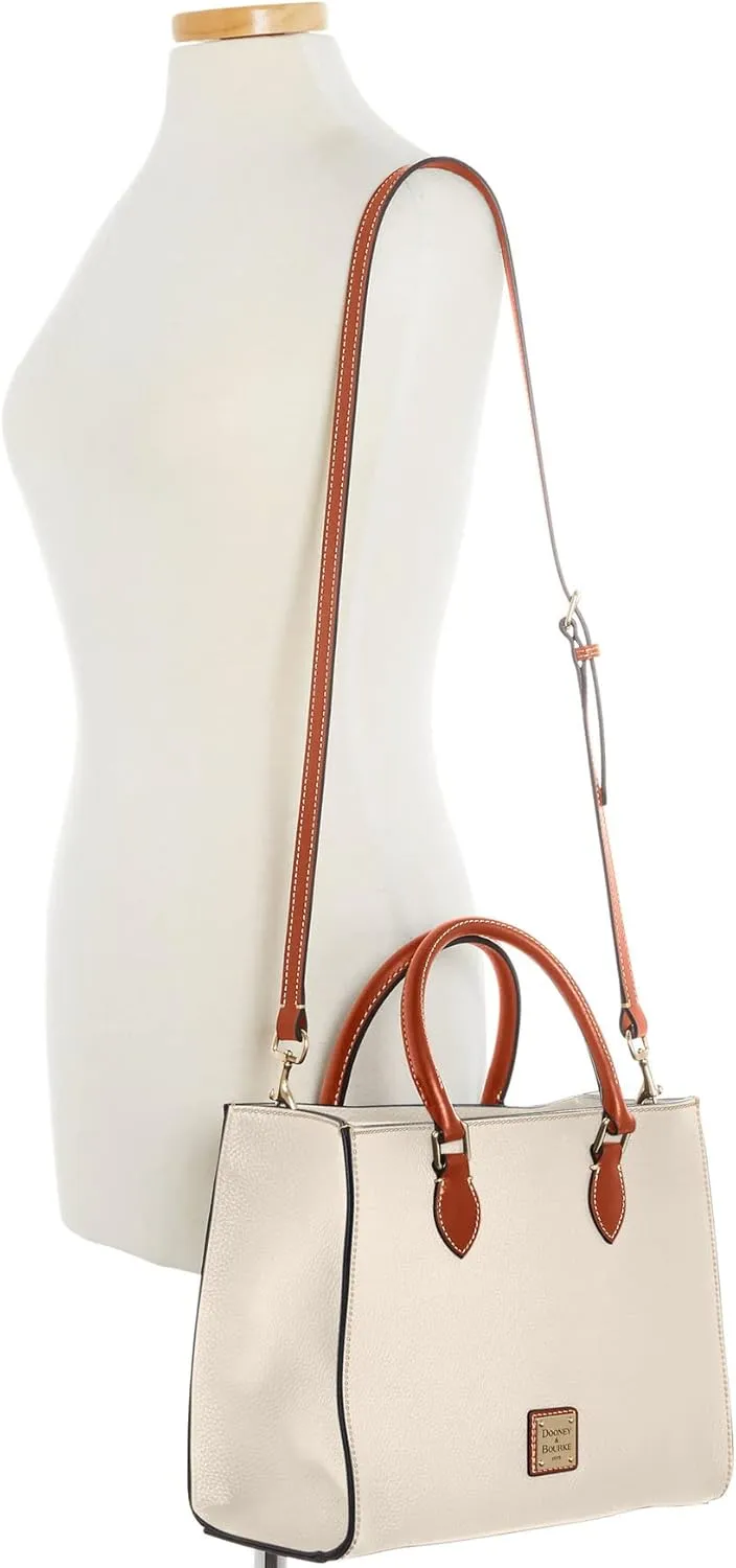 Dooney & Bourke Women's Janine Satchel in Pebble Grain Leather, Large Handbag with Adjustable & Detachable Shoulder Strap