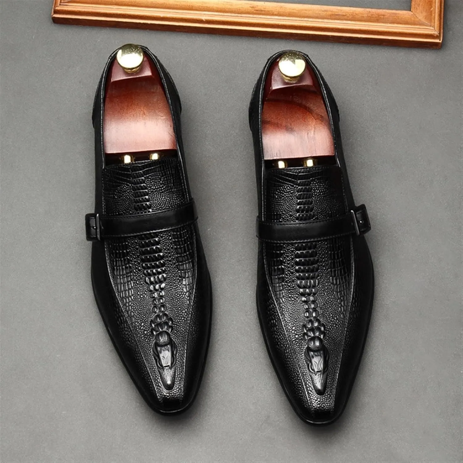 Dress Shoes for Men Men's Casual Black Leather Shoes Stylish and Comfortable Footwear for Everyday Wear