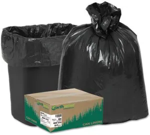 Earthsense Can Liners, 16 Gallons,0.65 Milliliters, 24 x 31, Black, 500/Carton (RNW3310)