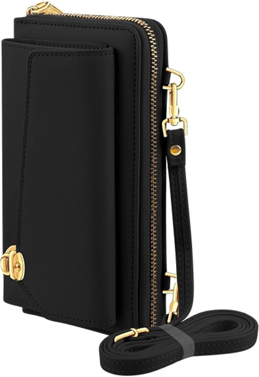 eBigValue Crossbody Wallet Purse for Women | PU Leather Phone Holder with Card Slots | Convertible Clutch for Travel, Errands