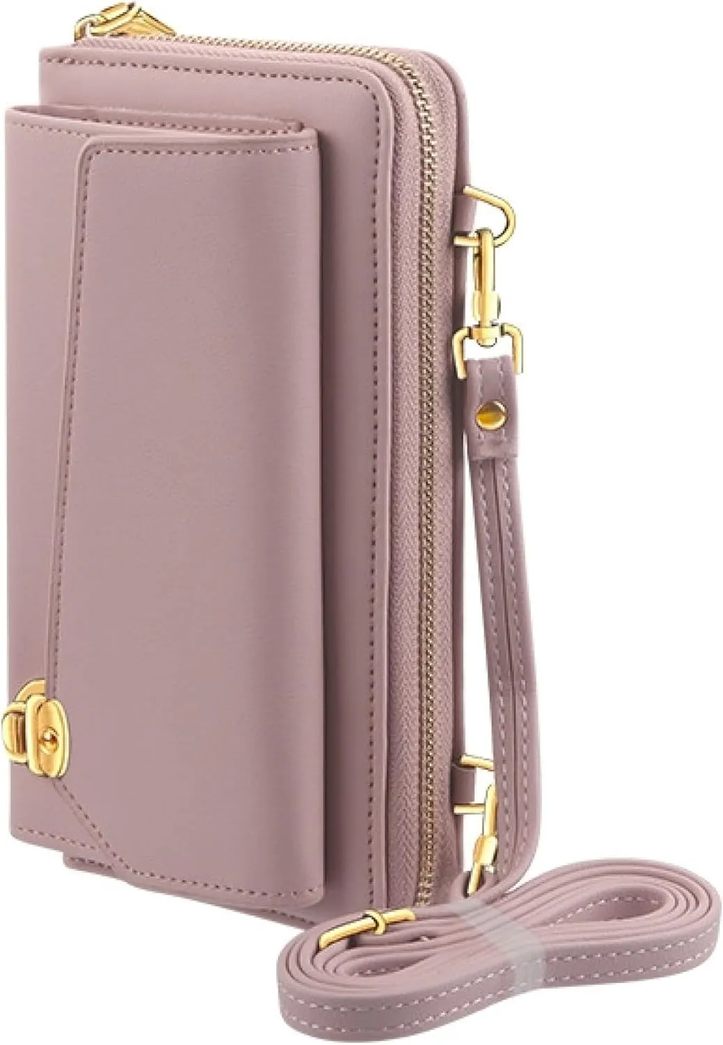 eBigValue Crossbody Wallet Purse for Women | PU Leather Phone Holder with Card Slots | Convertible Clutch for Travel, Errands