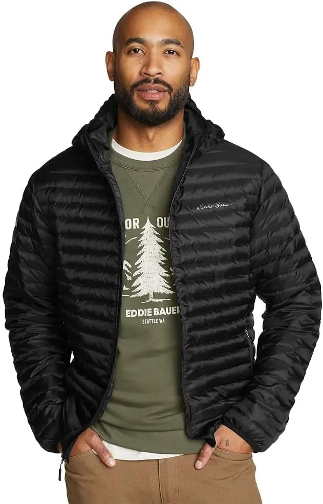 Eddie Bauer Men's Microlight Down Hooded Jacket