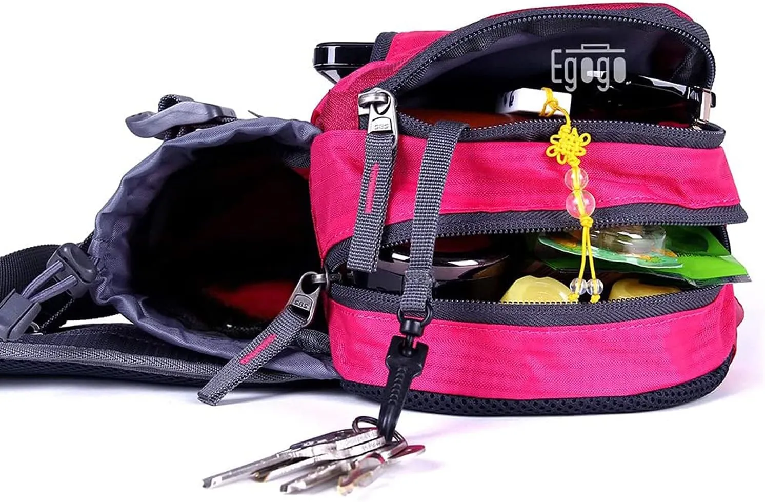 EGOGO Travel Sport Waist Pack Fanny Pack Bum Bag Hiking Bag with Water Bottle Holder S2209