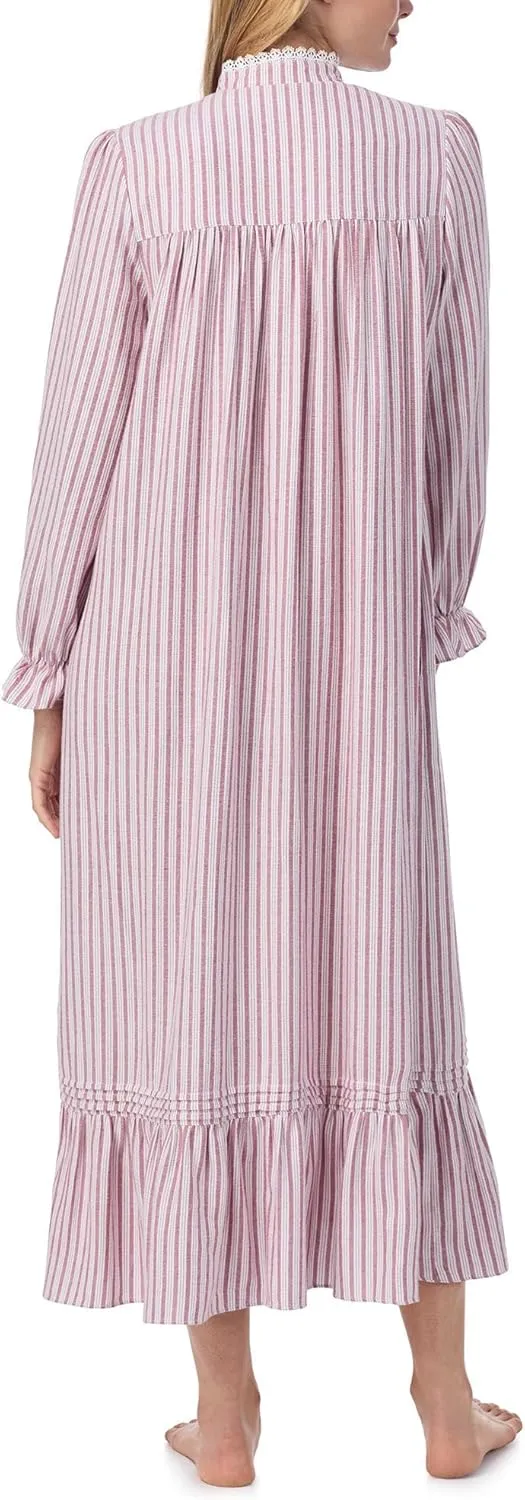 Eileen West Women's Cotton Rayon Flannel Long Sleeve High Neck Ballet Gown