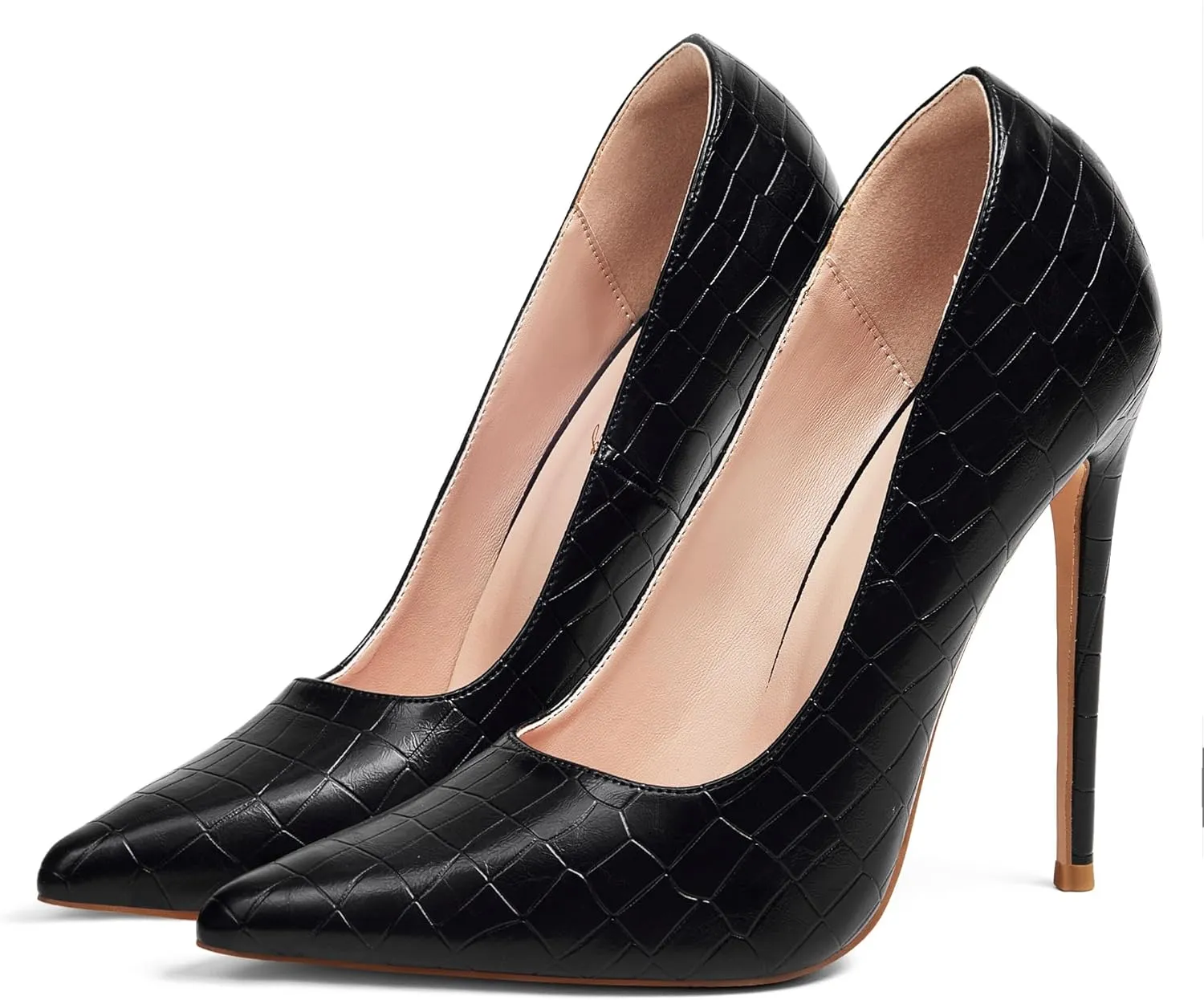 Elisabet Tang Women Pumps, Pointed Toe High Heel 4.7 inch/12cm Party Stiletto Heels Shoes Matte