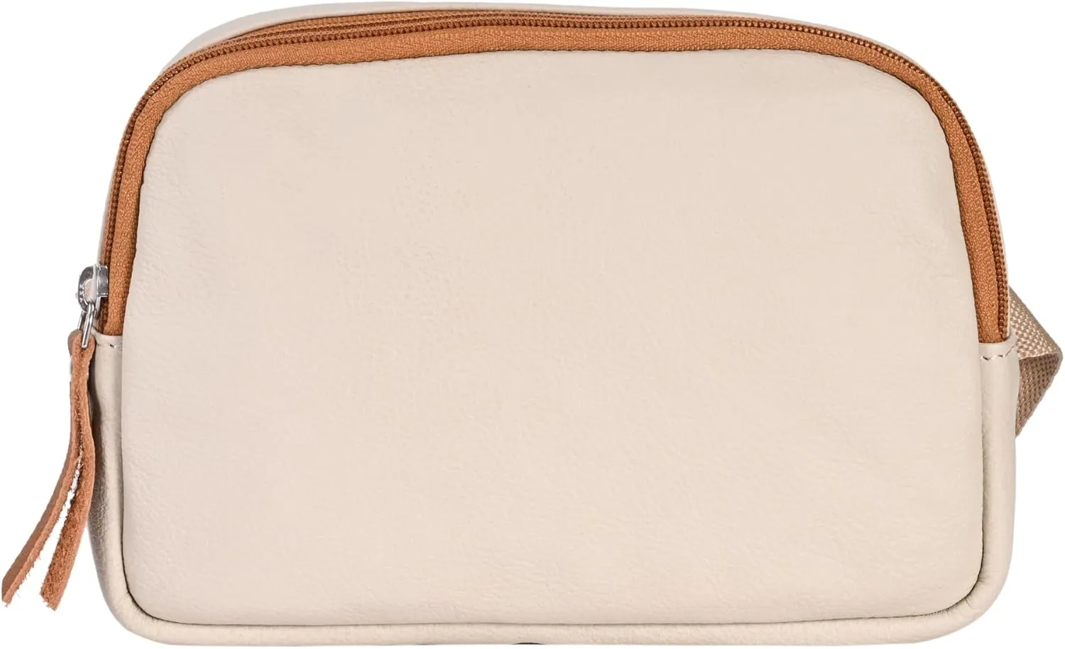 ELIZO Real Leather Fanny Waist Bag Cream – Full Grain Leather – Unisex Leather Fanny Pack for Women and Men – Small Crossbody Bag - Belt Bag for Women and Men - Belt Pouch for Running, Hiking, Outdoor