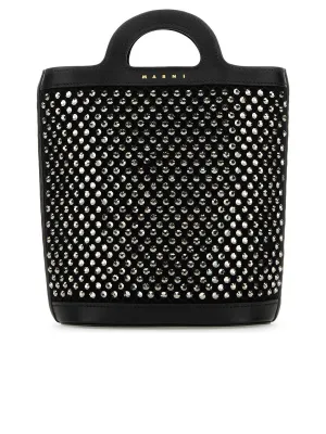 Embellished Mesh Nano Tropicalia Clutch
