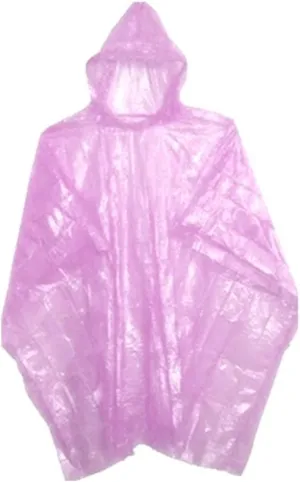 Emergency Disposable Rain Ponchos 8 Colors - (Sold in 5, 10, 30, or 200 Packs)