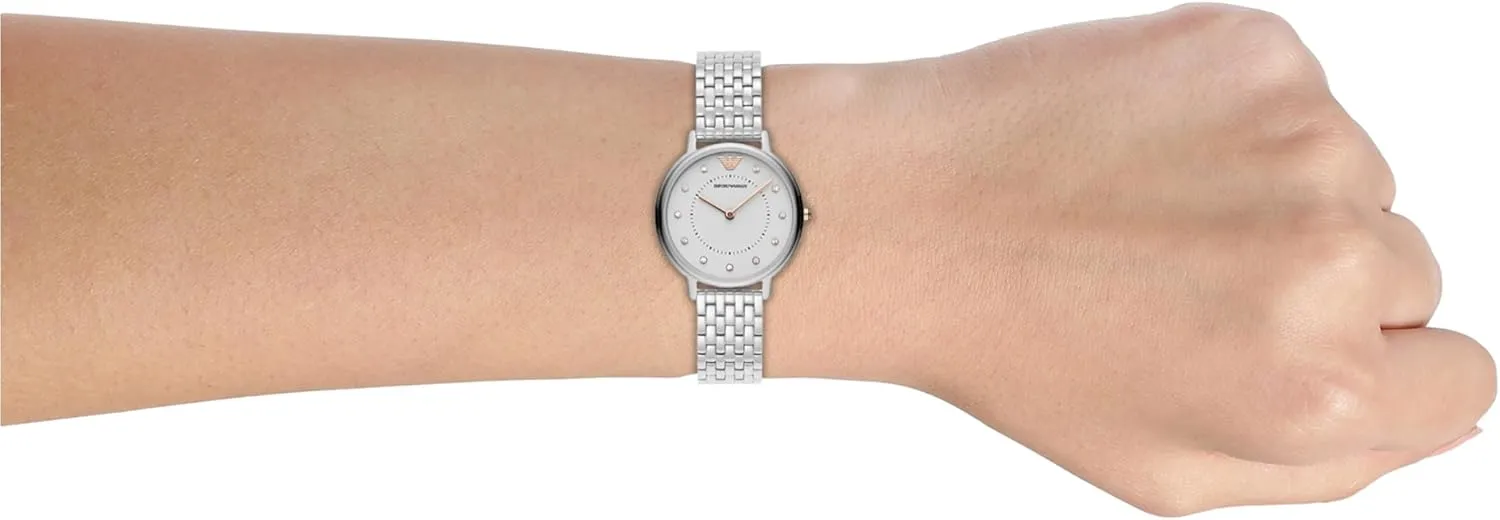 Emporio Armani Women's Two-Hand Leather Watch