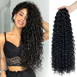 ENBEAUTIFUL 24 Inch 8 Packs Curly Crochet Hair Beach Curl Water Wave Crochet Hair Deep Wave Wavy Braids Curly Crochet Hair For Black Women(24inch, 8packs, 1b)