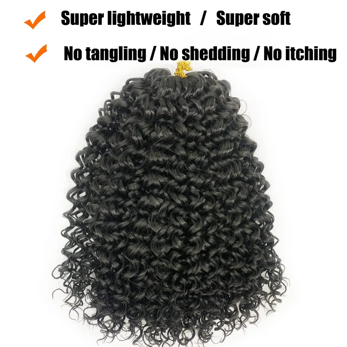 ENBEAUTIFUL 24 Inch 8 Packs Curly Crochet Hair Beach Curl Water Wave Crochet Hair Deep Wave Wavy Braids Curly Crochet Hair For Black Women(24inch, 8packs, 1b)
