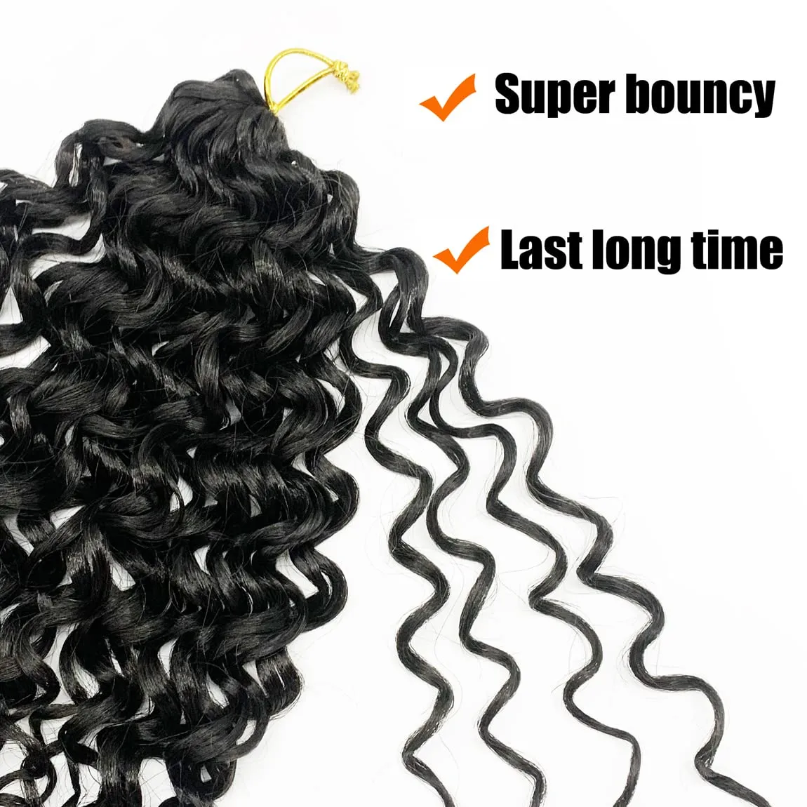 ENBEAUTIFUL 24 Inch 8 Packs Curly Crochet Hair Beach Curl Water Wave Crochet Hair Deep Wave Wavy Braids Curly Crochet Hair For Black Women(24inch, 8packs, 1b)
