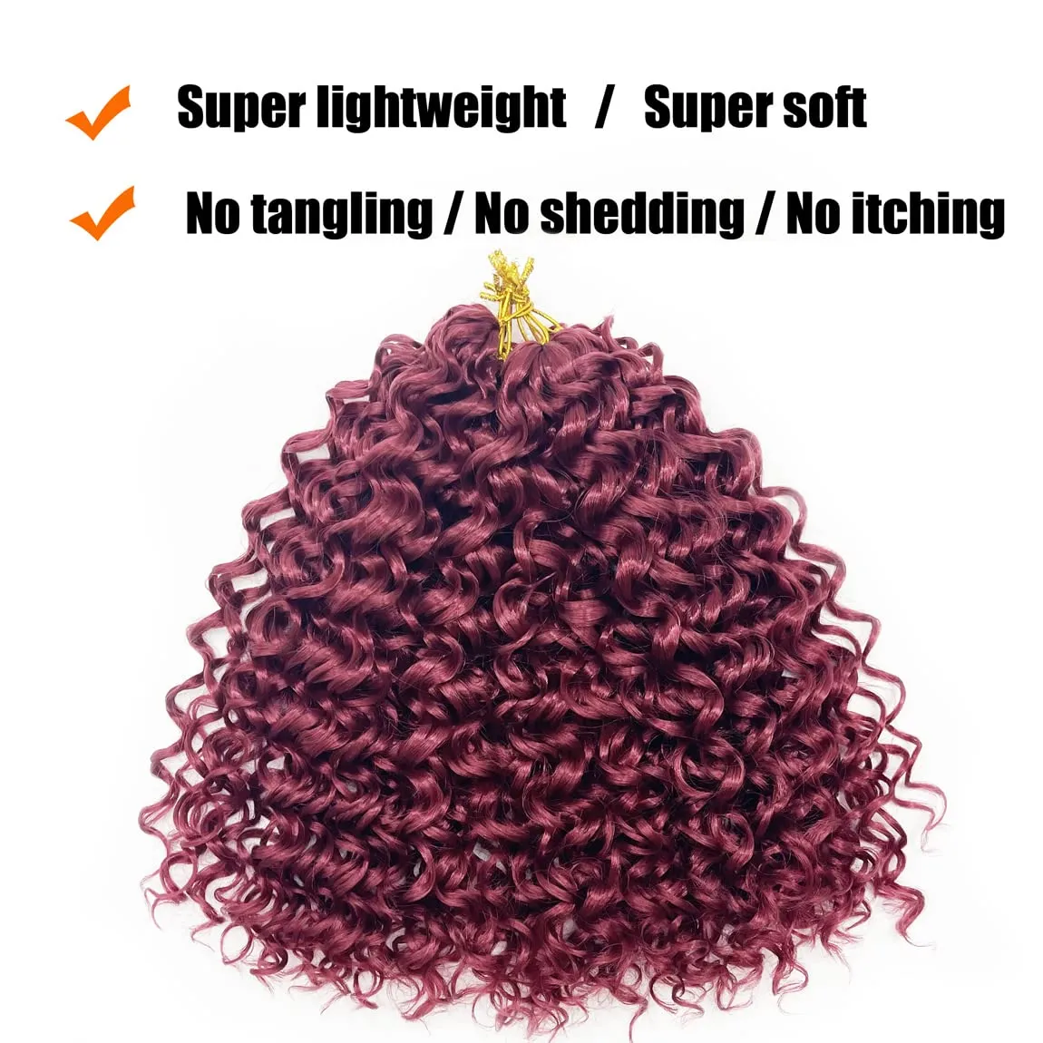 ENBEAUTIFUL 8 Inch 8 Packs Gogo curl Curly Crochet Hair Beach Curl Water Wave Deep Wave Wavy Braids Curly Crochet Hair For Black Women(8inch, 8packs, BUG)