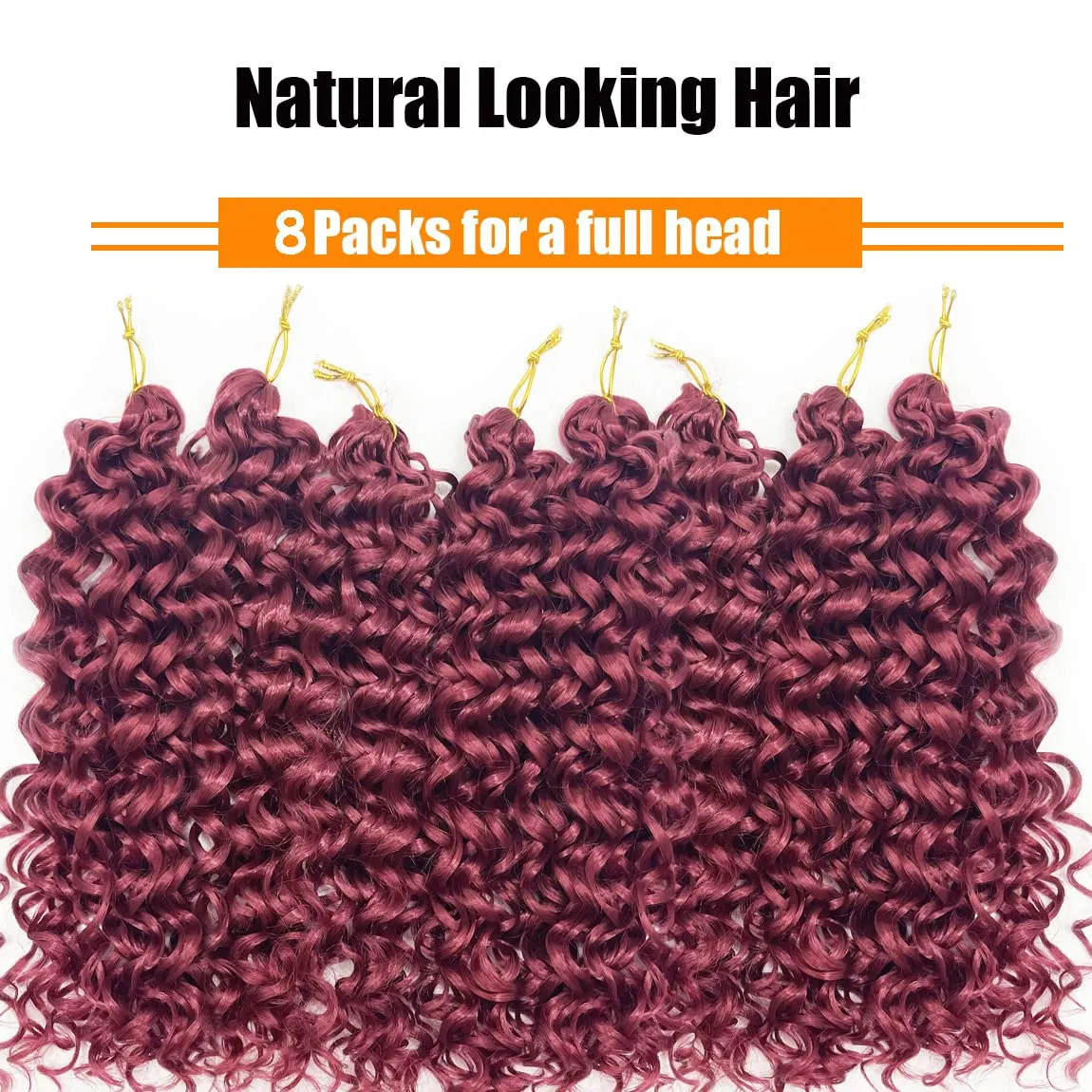 ENBEAUTIFUL 8 Inch 8 Packs Gogo curl Curly Crochet Hair Beach Curl Water Wave Deep Wave Wavy Braids Curly Crochet Hair For Black Women(8inch, 8packs, BUG)
