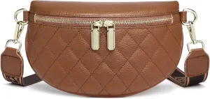 Eslcorri Small Crossbody Sling Bag for Women Trendy - Fanny Packs Leather Chest Belt Bum Bag Anti Theft Purse for Travel