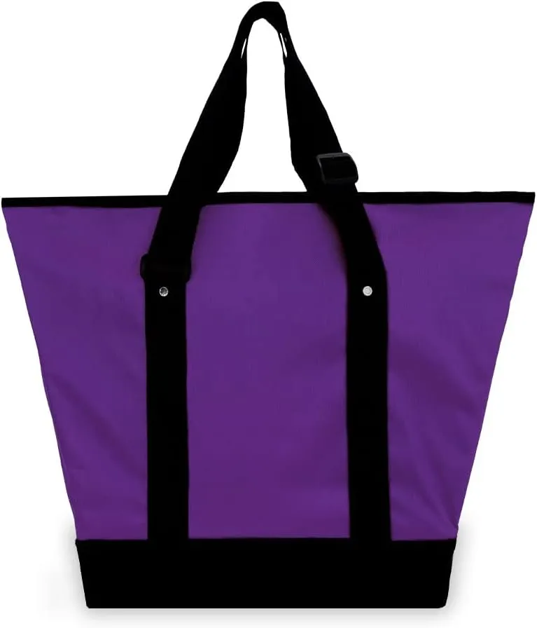 Everest Luggage Deluxe Shopping Tote, Dark Purple/Black, Dark Purple/Black, One Size