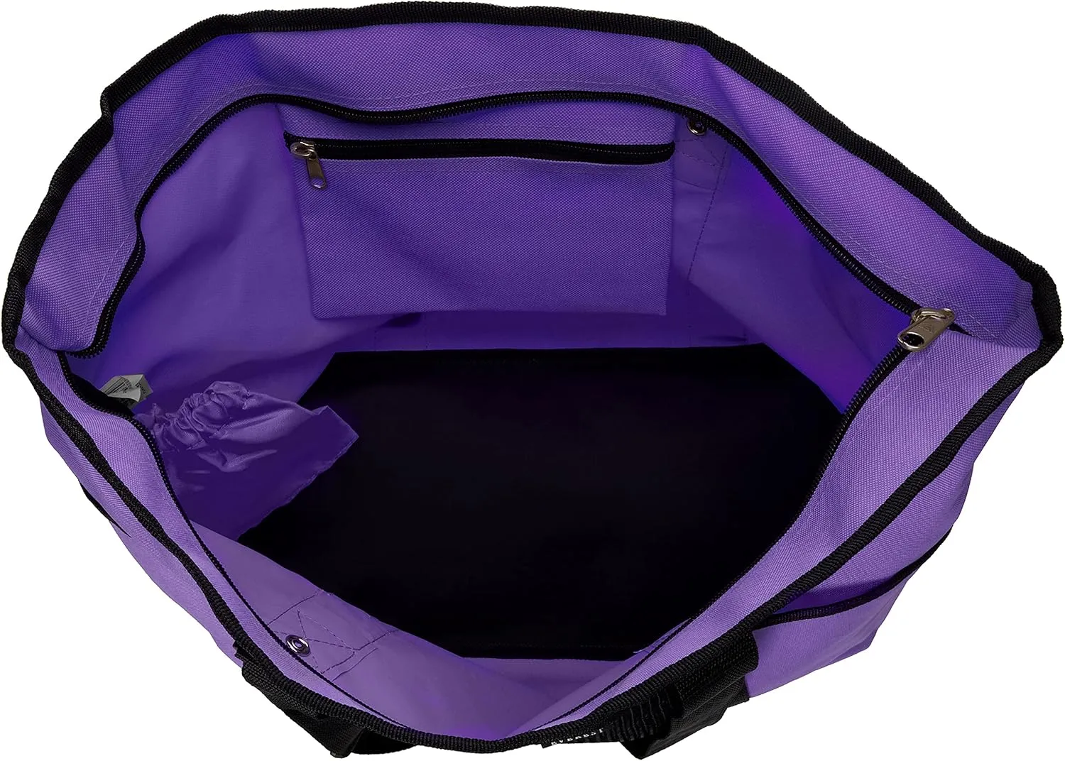 Everest Luggage Deluxe Shopping Tote, Dark Purple/Black, Dark Purple/Black, One Size