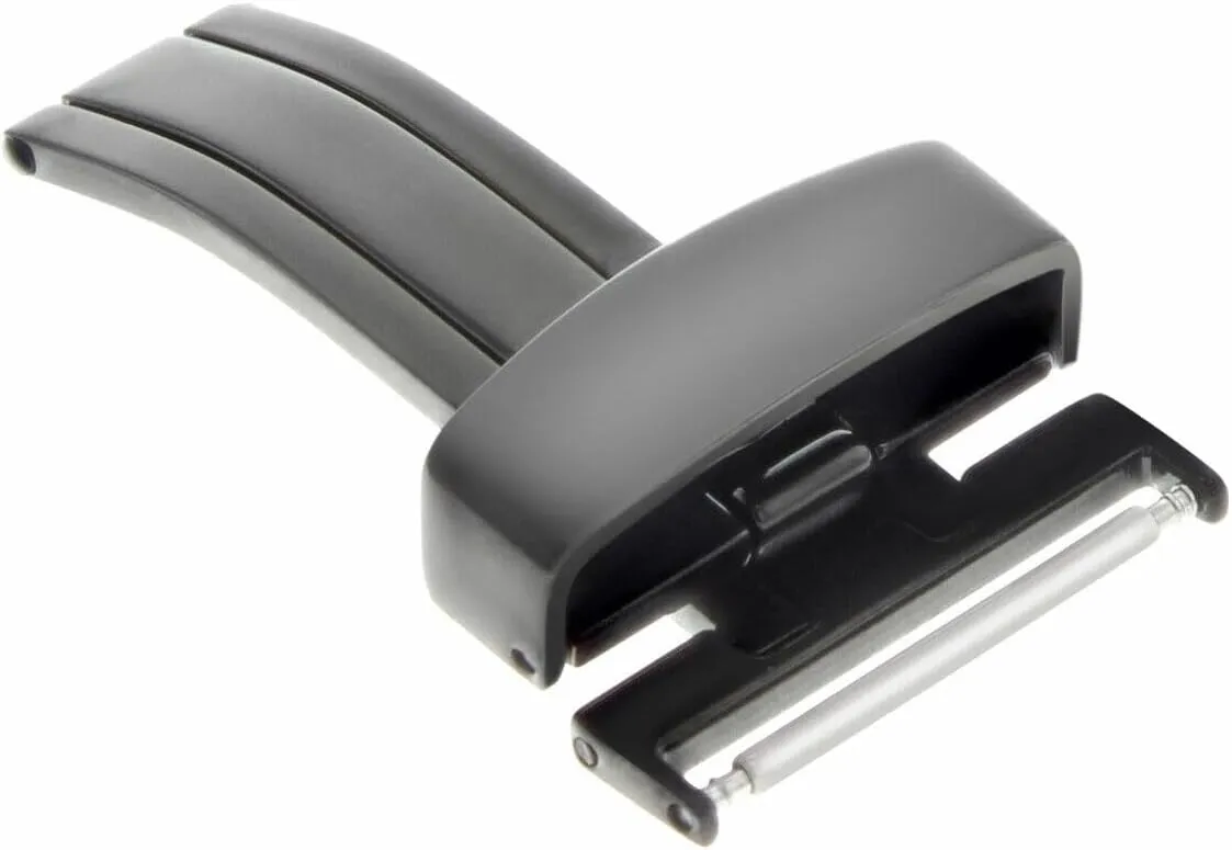 Ewatchparts 18mm Deployment Buckle Clasp Compatible With Breitling Pilot Bentley Watch Band Strap Black