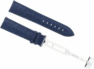 Ewatchparts 22mm Leatherwatch Band Strap Strap Compatible With Deployment Clasp Girard Perregaux Watch Blue
