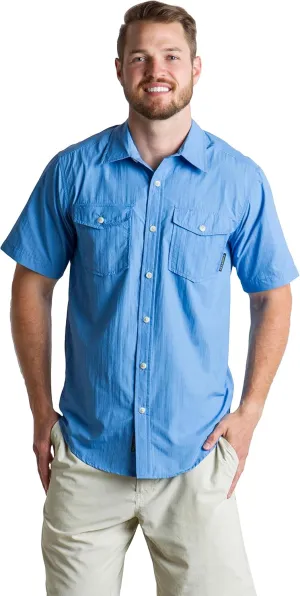ExOfficio Men's Syros Breathable Short-Sleeve Shirt, Silverlake, Small