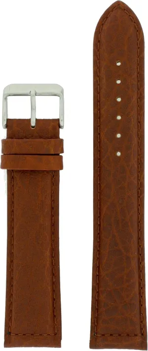 Extra Long Watch Band Genuine Leather Calfskin Light Brown 20 millimeters