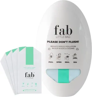 Fab Little Bag Feminine Hygiene Disposable Bags Set for Tampons and Sanitary Pads, Feminine Care Products Kit, Comes with 100 Bags and the Dispenser