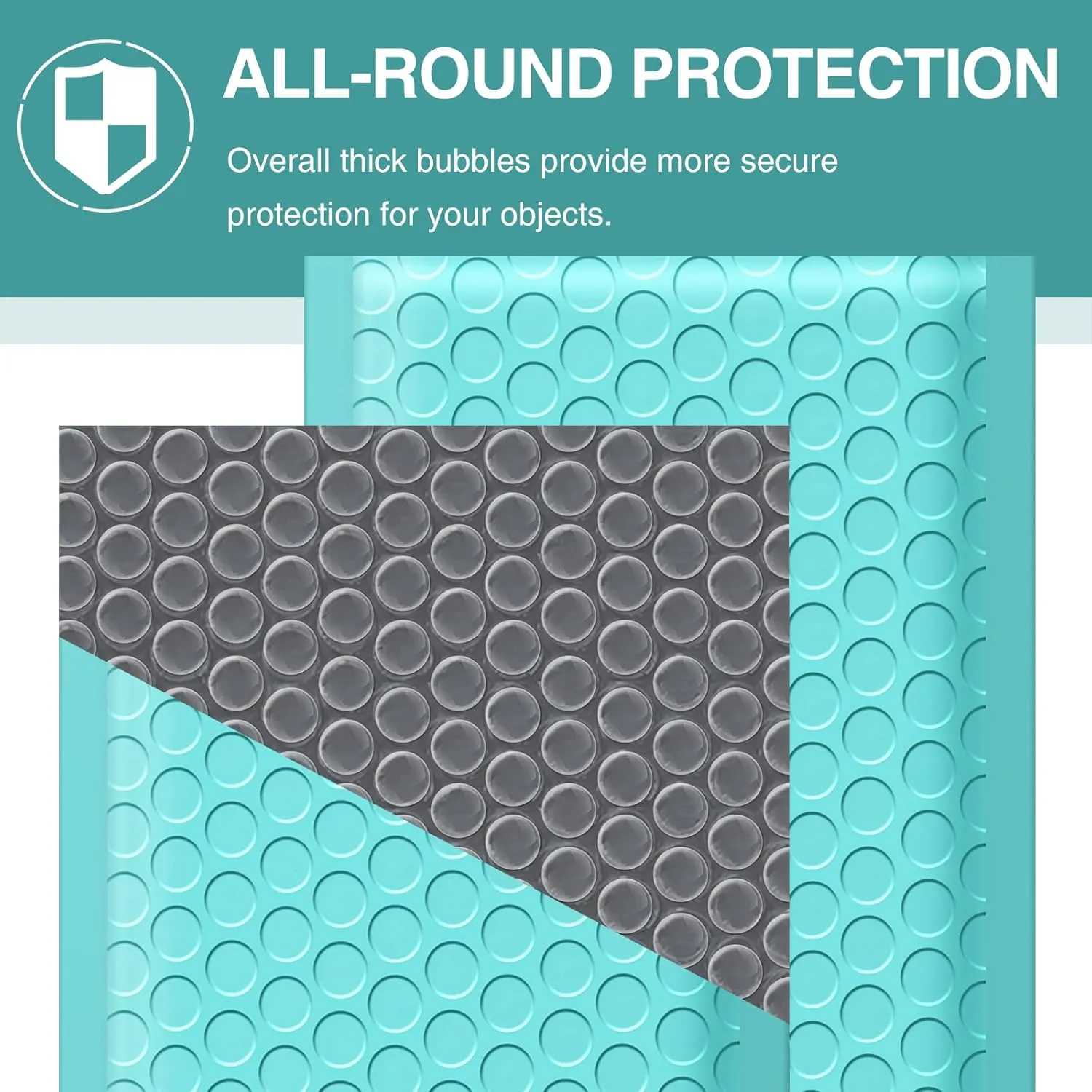 Famagic Bubble Mailers 4x8 50 Pack, Teal Shipping Bags, Waterproof Self Seal Packaging Bags For Small Business, Opaque Matte Padded Envelopes for Shipping, Mailing, Bulk #000