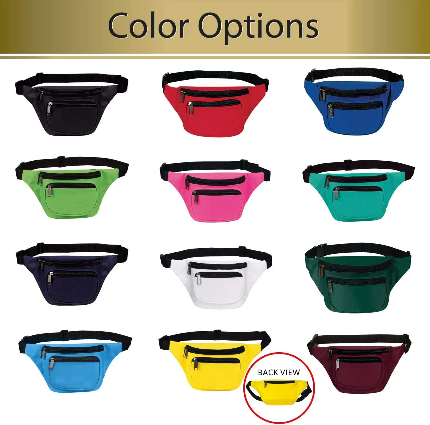 Fanny Pack, AirBuyW 3 Zippered Compartments Adjustable Strap Crossbody Festival Workout Concert Traveling Running Biking Sport Fashion Waist Fanny Pack Bag For Women Men Teal