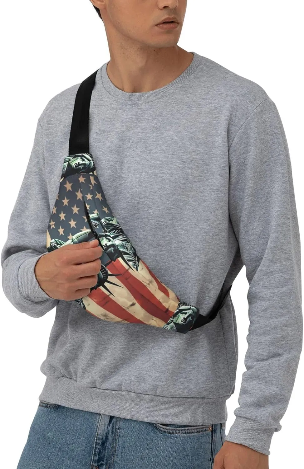 Fanny Pack Belt Bag for Women Men Waterproof Waist Pack Statue against the background Waist Bag with Adjustable Strap
