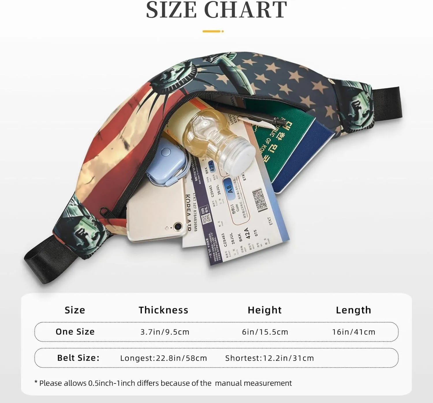 Fanny Pack Belt Bag for Women Men Waterproof Waist Pack Statue against the background Waist Bag with Adjustable Strap
