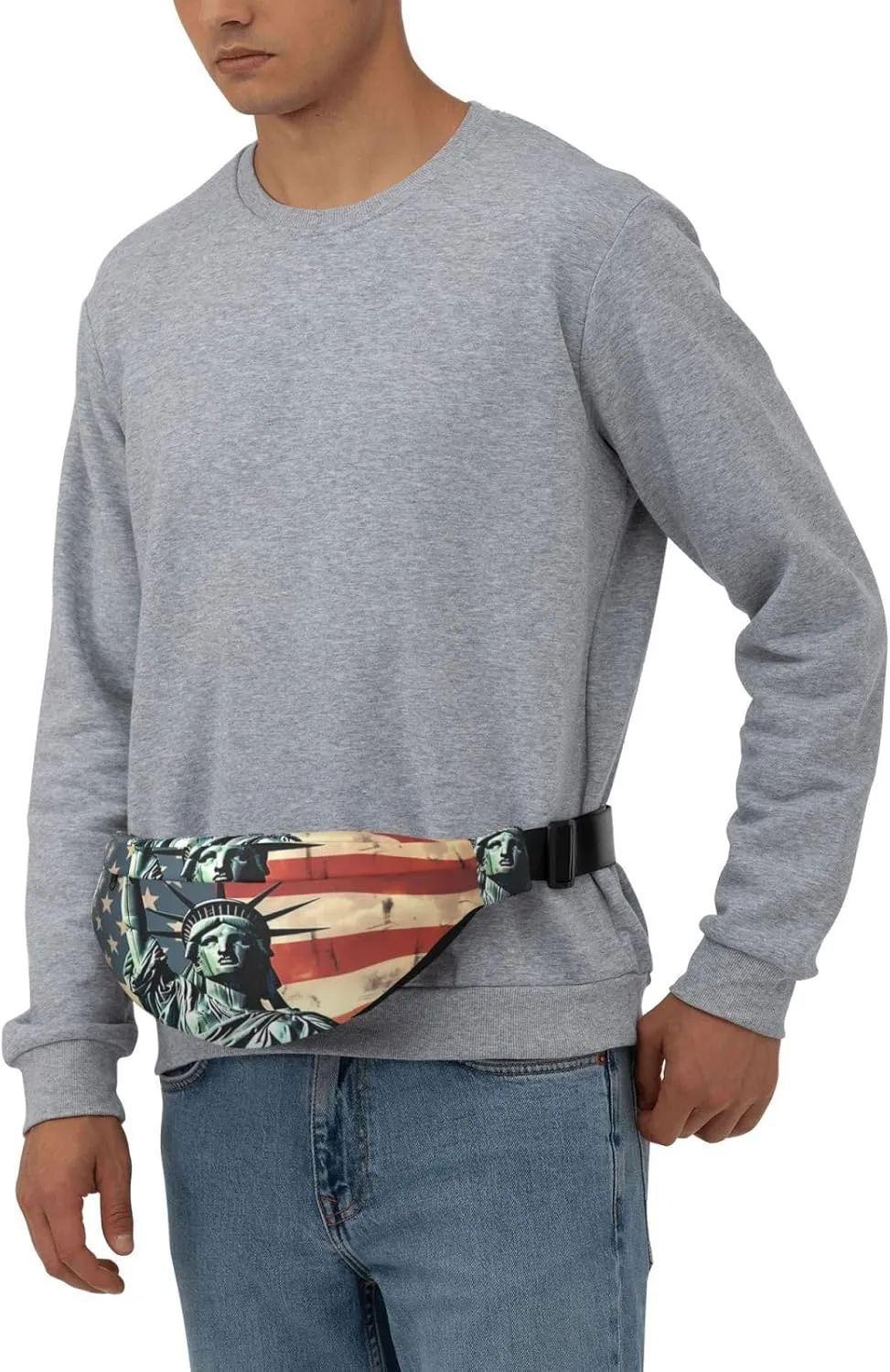 Fanny Pack Belt Bag for Women Men Waterproof Waist Pack Statue against the background Waist Bag with Adjustable Strap