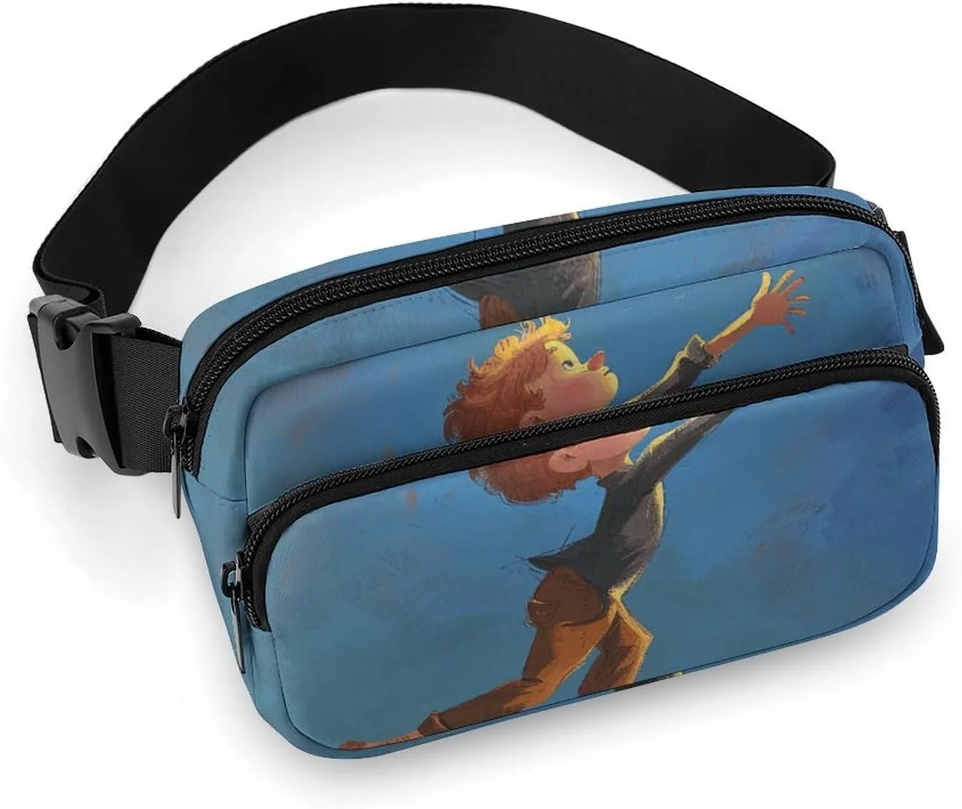 Fanny Pack Boy Jumps Down Waist Pack for Women Men Waterproof Belt Bag with Adjustable Belt Casual Crossbody Bag Travel Waist Bag for Sports Running Cycling
