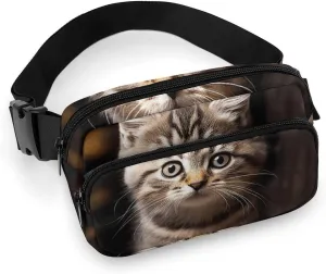 Fanny Pack Cat on Stake Waist Pack for Women Men Waterproof Belt Bag with Adjustable Belt Casual Crossbody Bag Travel Waist Bag for Sports Running Cycling