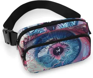 Fanny Pack Close-Up of Eyeball Waist Pack for Women Men Waterproof Belt Bag with Adjustable Belt Casual Crossbody Bag Travel Waist Bag for Sports Running Cycling