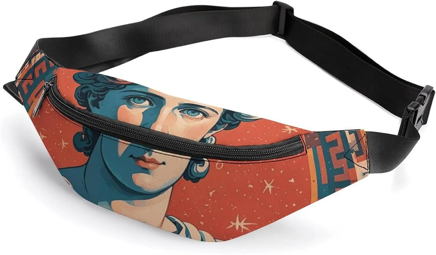 Fanny Pack for Men Women Stamped with Ancient Rome Waist Pack Small Belt Bag with Adjustable Strap Waterproof Sling Bag Fashion Crossbody Bag Bum Bag for Travel Hiking Running