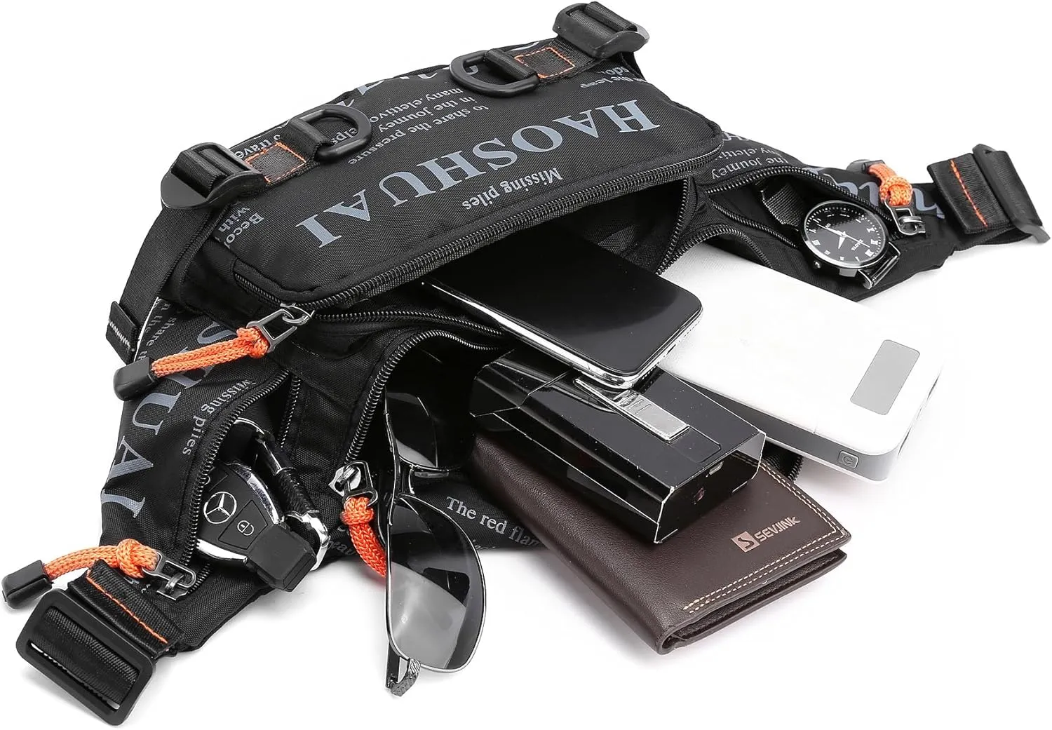 Fanny Pack for Men Women Waist Bag with Headphone Jack Utility Hip Belt Pouch Crossbody Bags Bumbag for Cycling Hiking Walking Fishing Camo