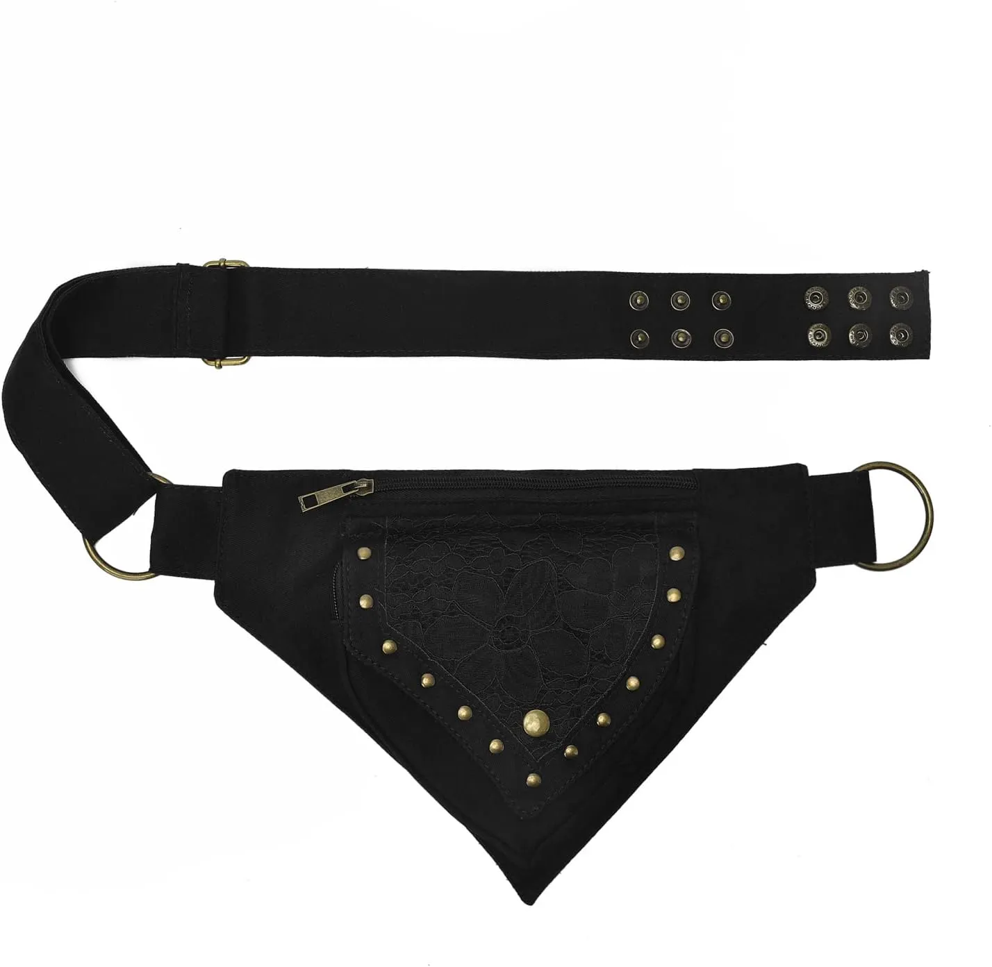 Fanny Pack for Women Lace Belt Bag Waist Bag Fashion Waist Pack Pouch Small Purse for Party, Travel, Hiking Renaissance Faire Festival Belt Bag 7/black