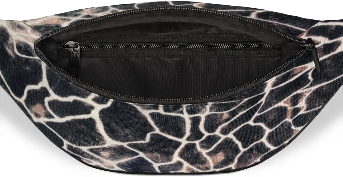 Fanny Pack for Women Men Animal Print Leopard Waist Pack Crossbody Bag with Adjustable Straps for Hiking Running Walking Travel Cycling